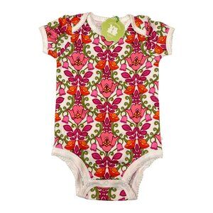 Vera Bradley Baby Ruffled Bodysuit Cotton One Piece Snaps 6 - 9 months new